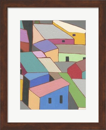 Framed Rooftops in Color VII Print