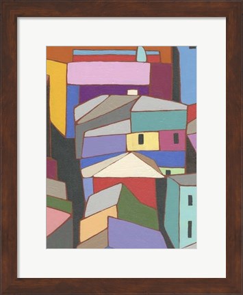 Framed Rooftops in Color IX Print