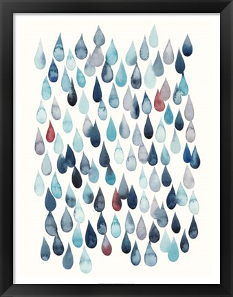 Framed Watercolor Drops I Print