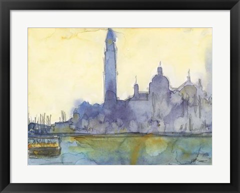 Framed Venice Watercolors VI Print