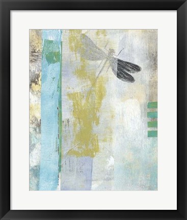 Framed Serene Dragonfly I Print