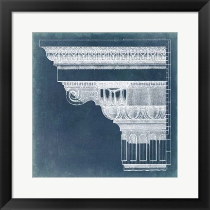 Framed Capital Blueprint I Print