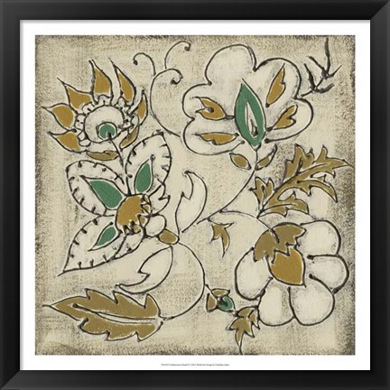 Framed Earthenware Floral IV Print