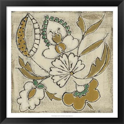 Framed Earthenware Floral V Print