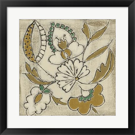 Framed Earthenware Floral V Print