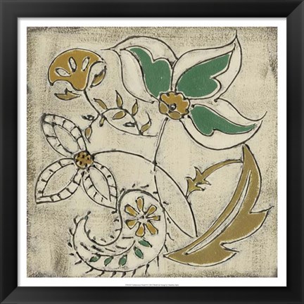 Framed Earthenware Floral VI Print