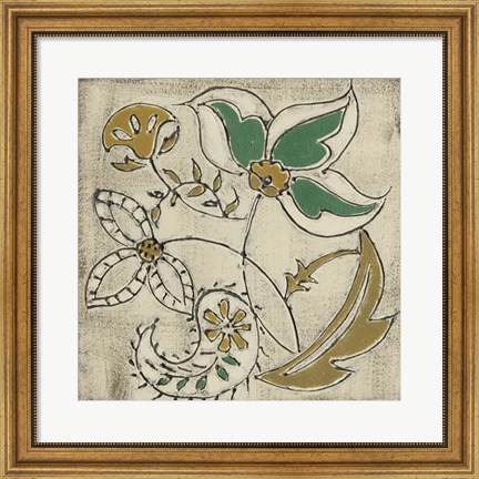 Framed Earthenware Floral VI Print
