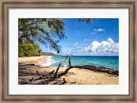 Framed Lumahai Beach Print