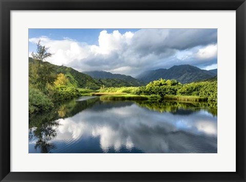 Framed Cloud Reflections I Print