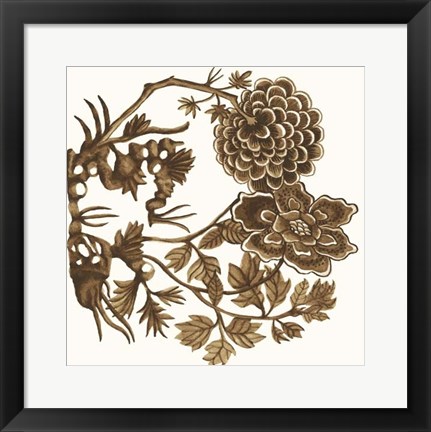 Framed Tapestry Floral IV Print