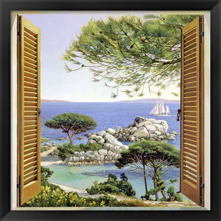 Framed Finestra sul Mediterraneo Print