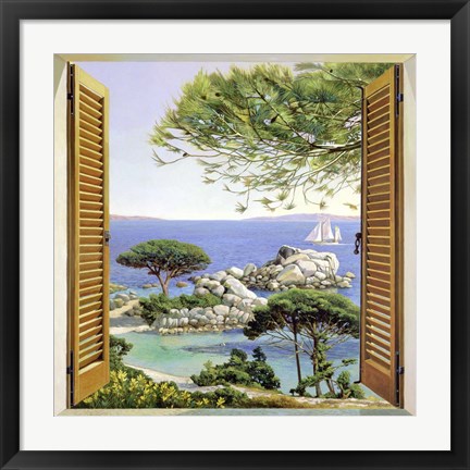 Framed Finestra sul Mediterraneo Print