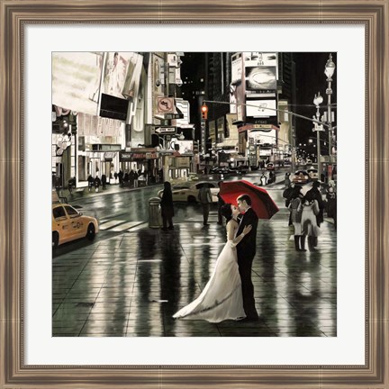 Framed Romance in New York Print