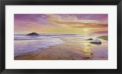 Framed Tramonto sul Mare Print