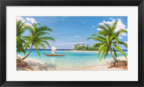 Framed Baia Tropicale Print