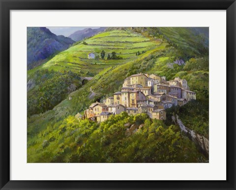 Framed Villaggio sui Monti Print