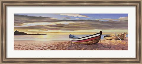 Framed Alba sulla Spiaggia Print