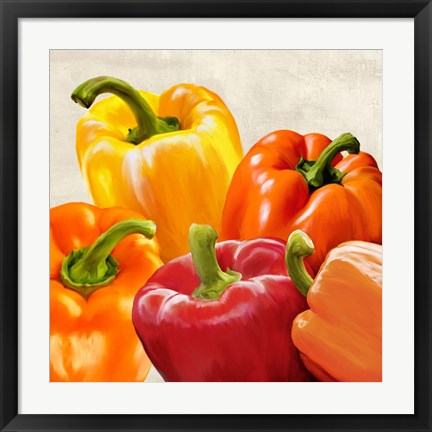 Framed Peppers Print