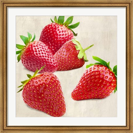 Framed Strawberries Print