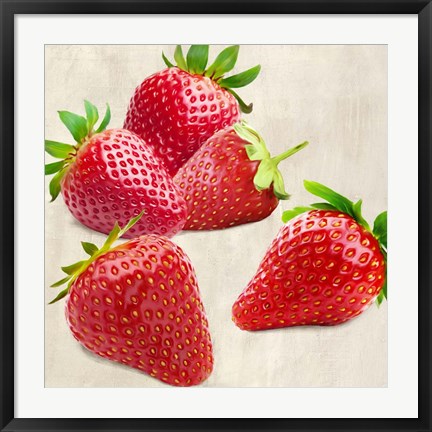 Framed Strawberries Print