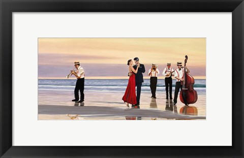 Framed Romance on the Beach Print