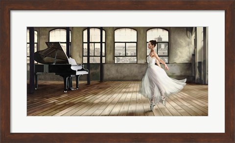 Framed Dim Light Ballerina Print