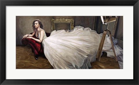 Framed White Dress Print