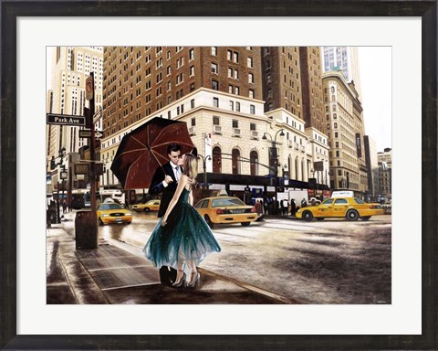 Framed Kiss in Park Avenue Print