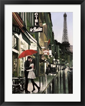 Framed Romance in Paris (Detail) Print