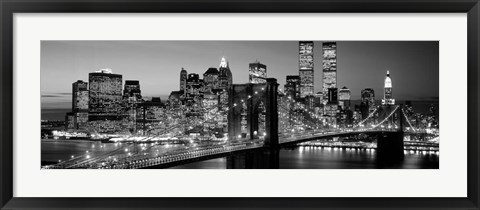 Framed Brooklyn Bridge to Manhattan Print