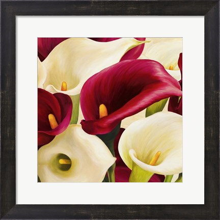 Framed Calla Composition (Detail) Print