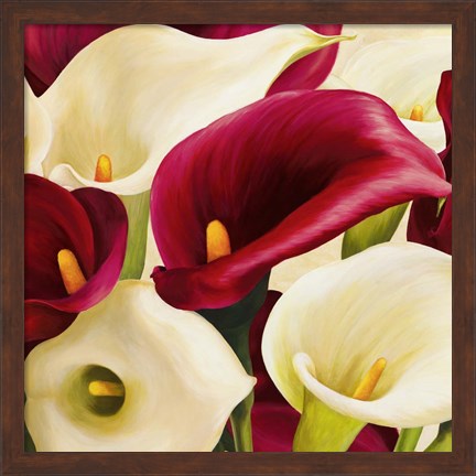 Framed Calla Composition (Detail) Print