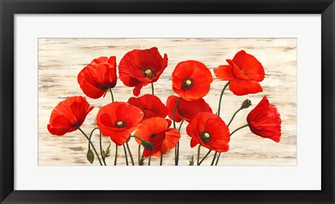 Framed French Poppies Print