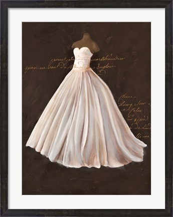 Framed Dressed in White II Print