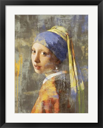 Framed Vermeer&#39;s Girl 2.0 Print