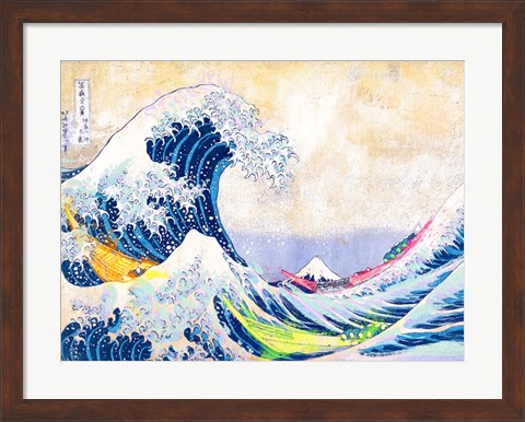 Framed Hokusai&#39;s Wave 2.0 Print