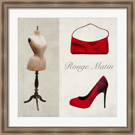 Framed Rouge Matin Print