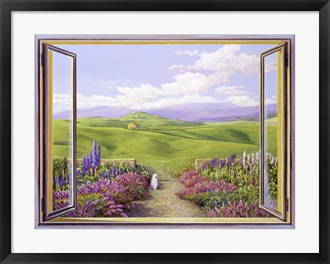 Framed Paesaggio Toscano Print