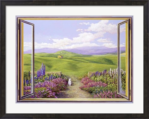 Framed Paesaggio Toscano Print