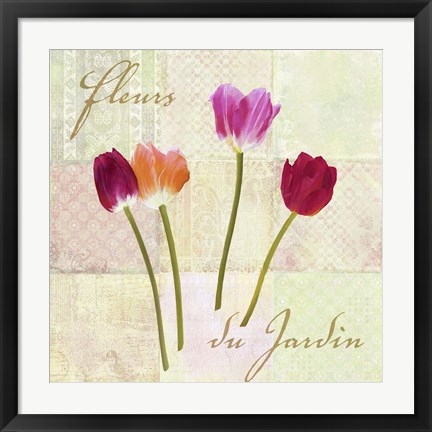 Framed Fleurs du Jardin Print