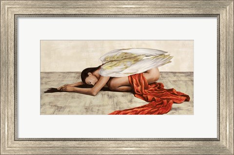 Framed Reclined Angel (Detail) Print