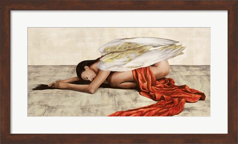 Framed Reclined Angel (Detail) Print