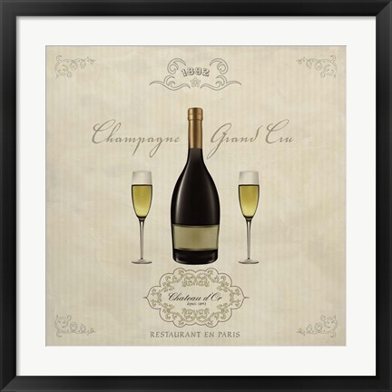 Framed Champagne Grand Cru Print