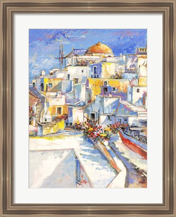 Framed Santorini Print