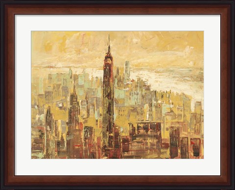 Framed Tramonto su Manhattan Print