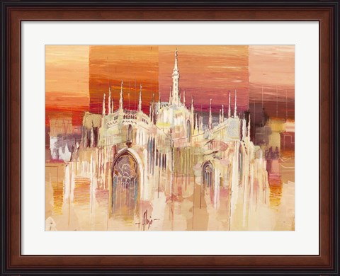 Framed Milano al Tramonto Print