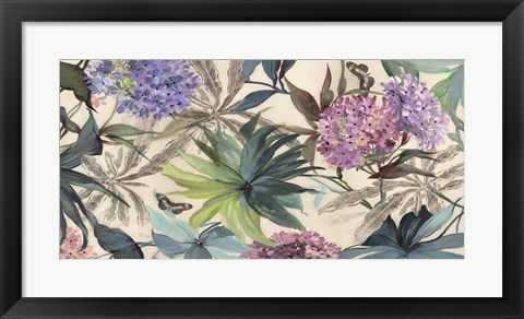 Framed Hydrangeas Panel Print