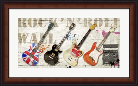 Framed Rock and Roll Wall Print