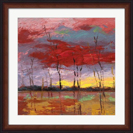 Framed Tramonto sul Bosco I Print