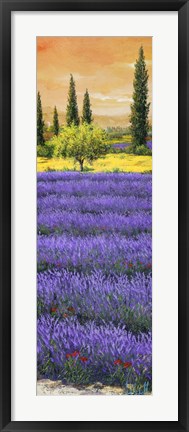 Framed Pomeriggio tra la Lavanda Print